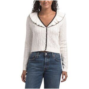 KAILY K Pleated Collar Cardigan
